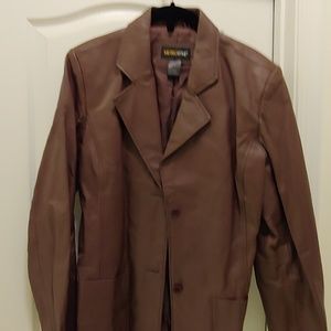 Chocolate leather 10T blazer